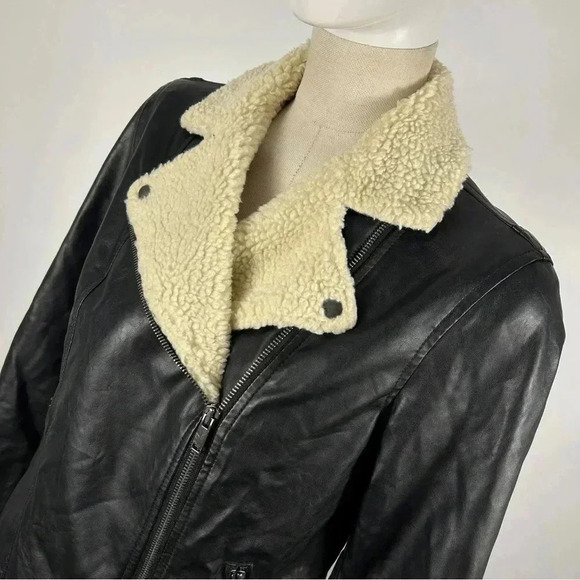 💕 Old navy Moto jacket  faux Sherpa - Picture 3 of 11